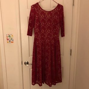 Melrose red lace Dress